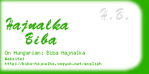 hajnalka biba business card